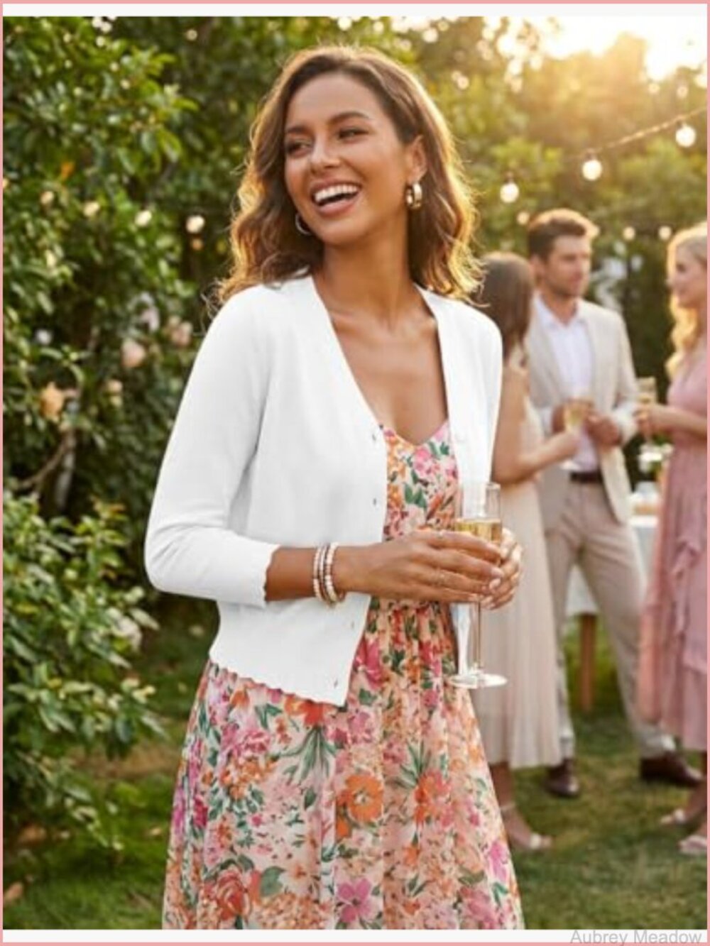 Cropped Cardigan 3/4 Sleeve Bolero Shrug Lightweight Open Front Button Down - Picture 4 of 7